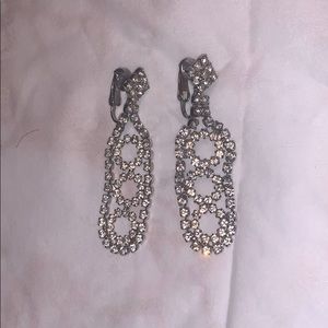 Clip on rhinestone costume jewelry
